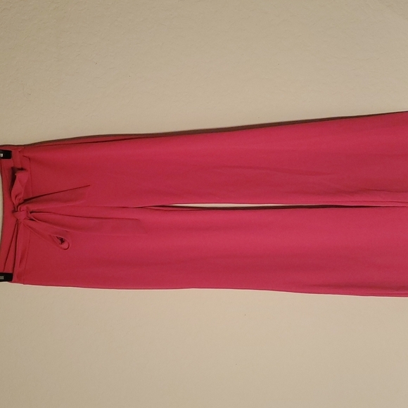 VTG hot pink wide leg polyester blend pants - Picture 3 of 11